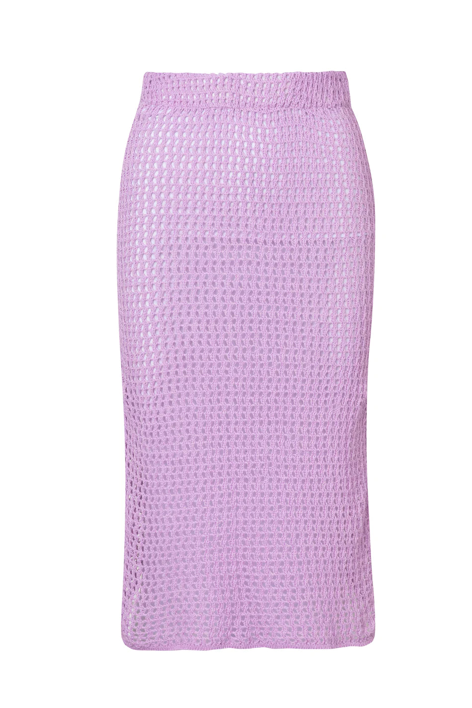 Recycled Open-Knit Skirt Lila