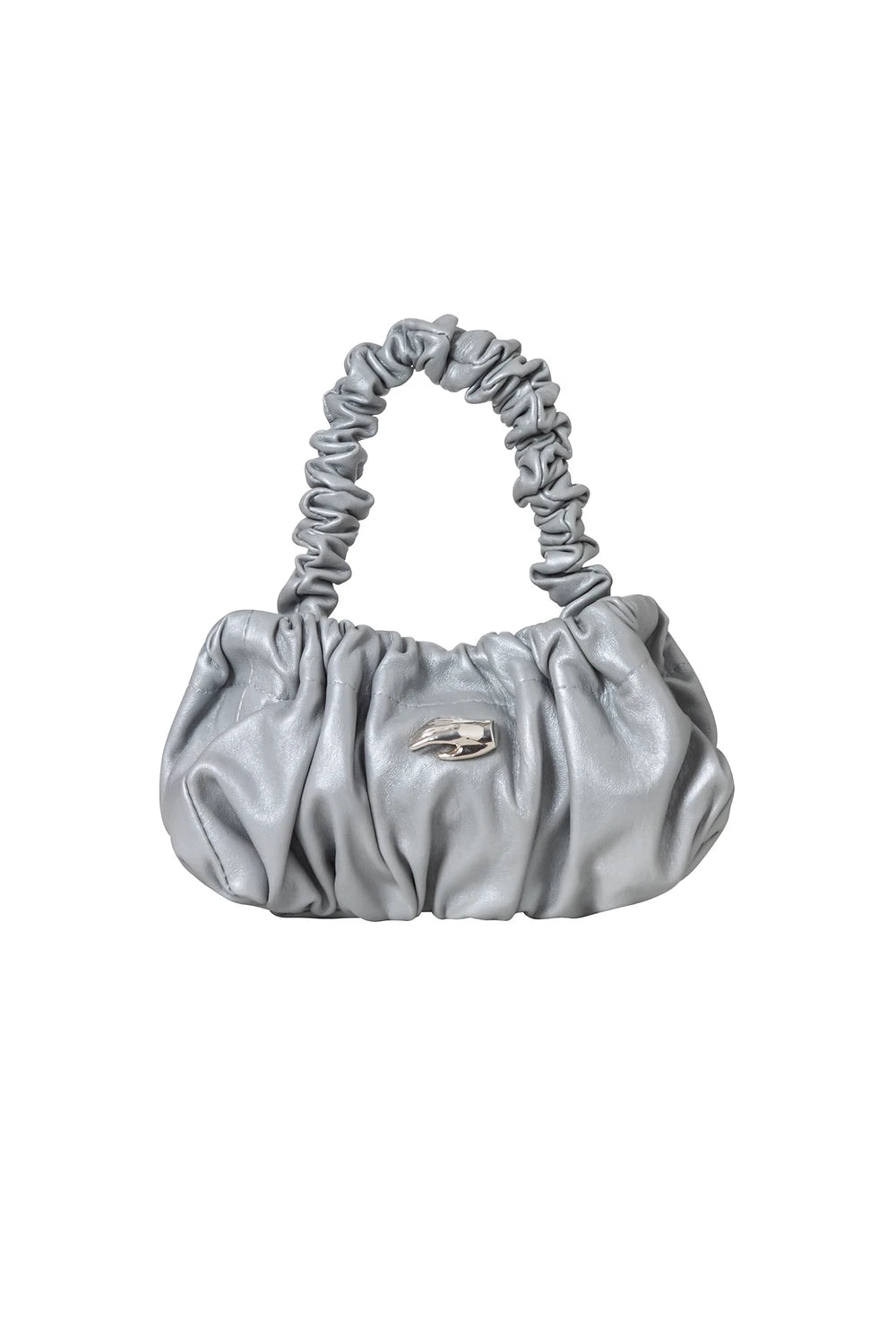 XS PIERRE SILVER LEATHER BAG