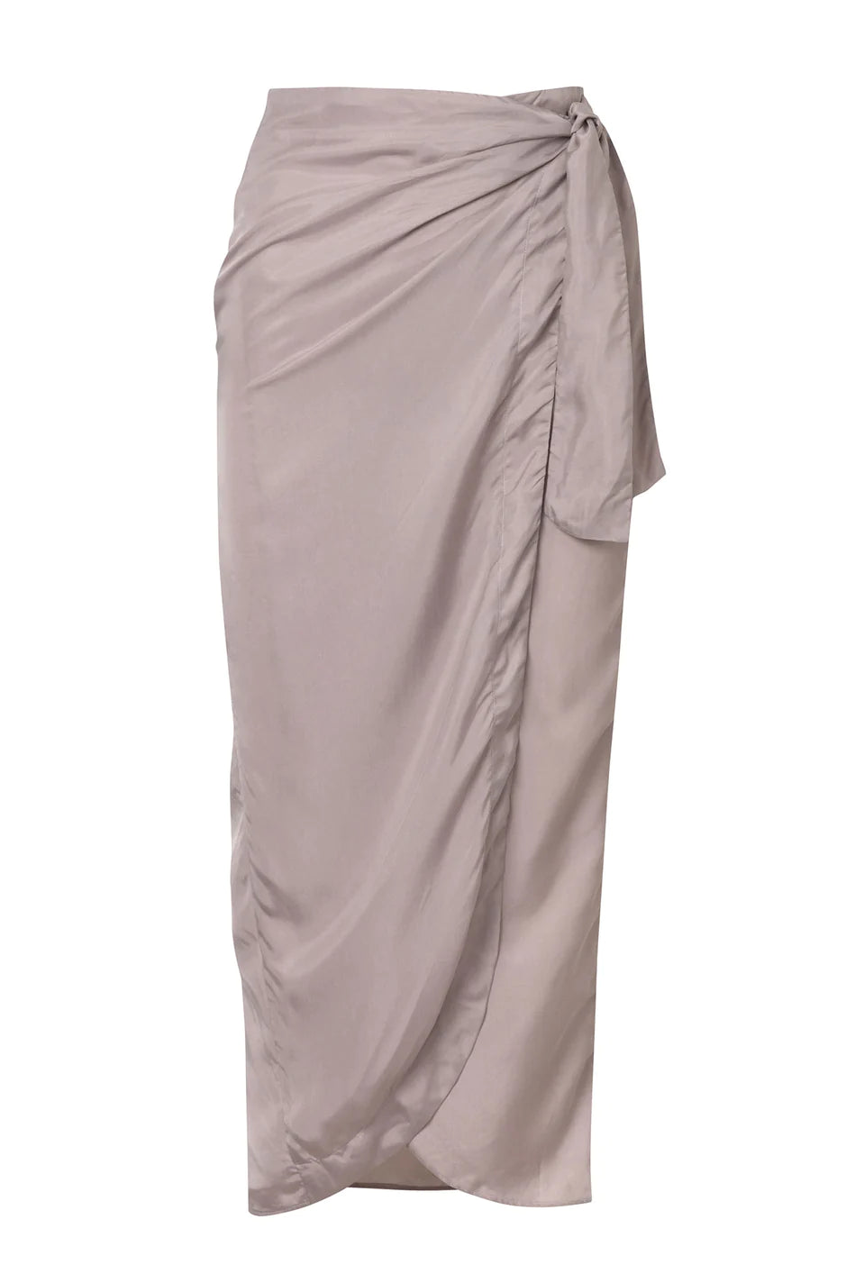 The Cupro Wrap Skirt Beige