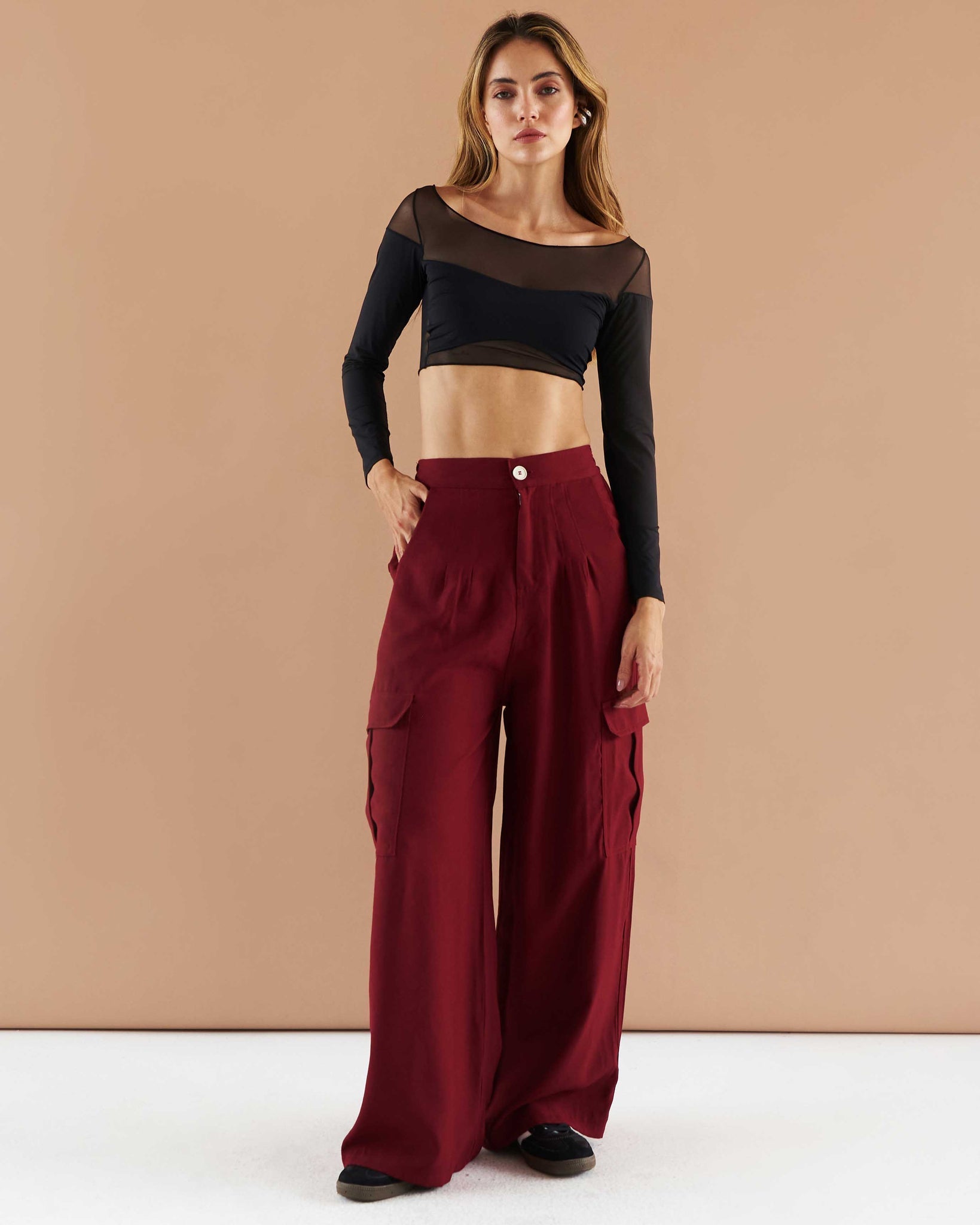 Terracota wide leg pant